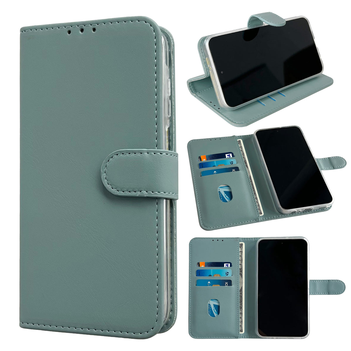 Samsung Galaxy A35 Hoesje - Licht Blauw - Bookcase