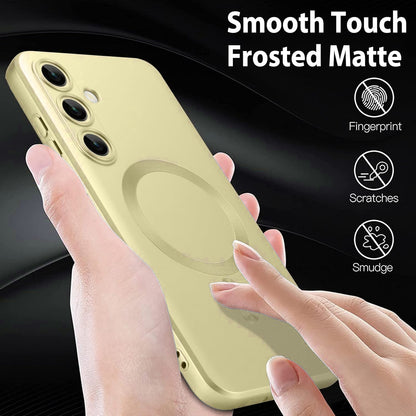 Samsung Galaxy S25 Case - Gold - Matte Silicone MagSafe Back Cover