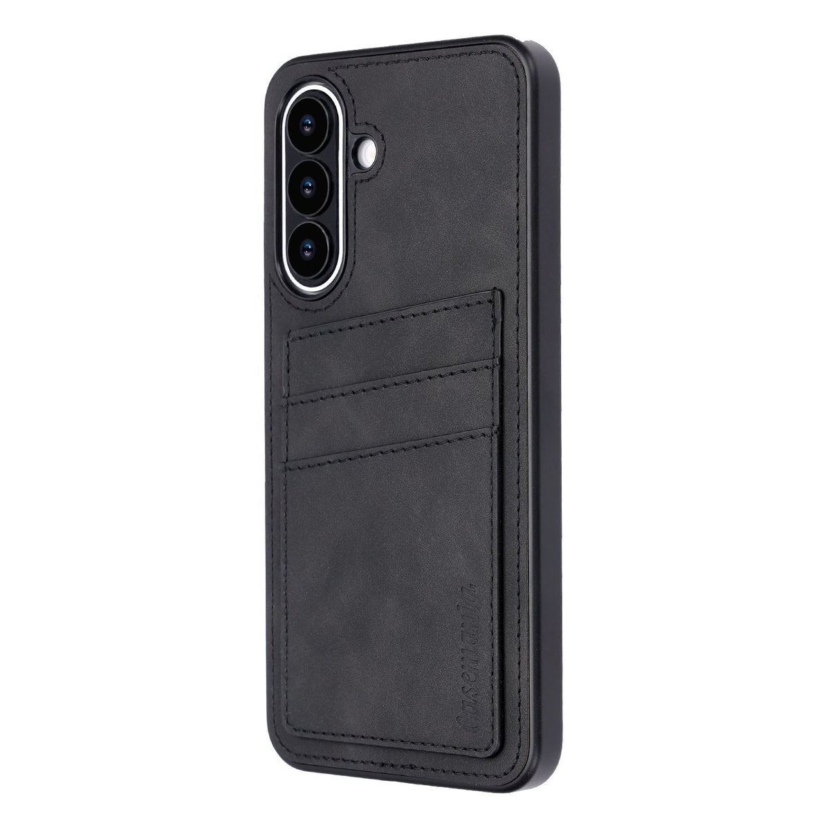 Samsung Galaxy A27 Hoesje - Charcoal Gray - Kunstleren Back Cover met Pasjeshouder