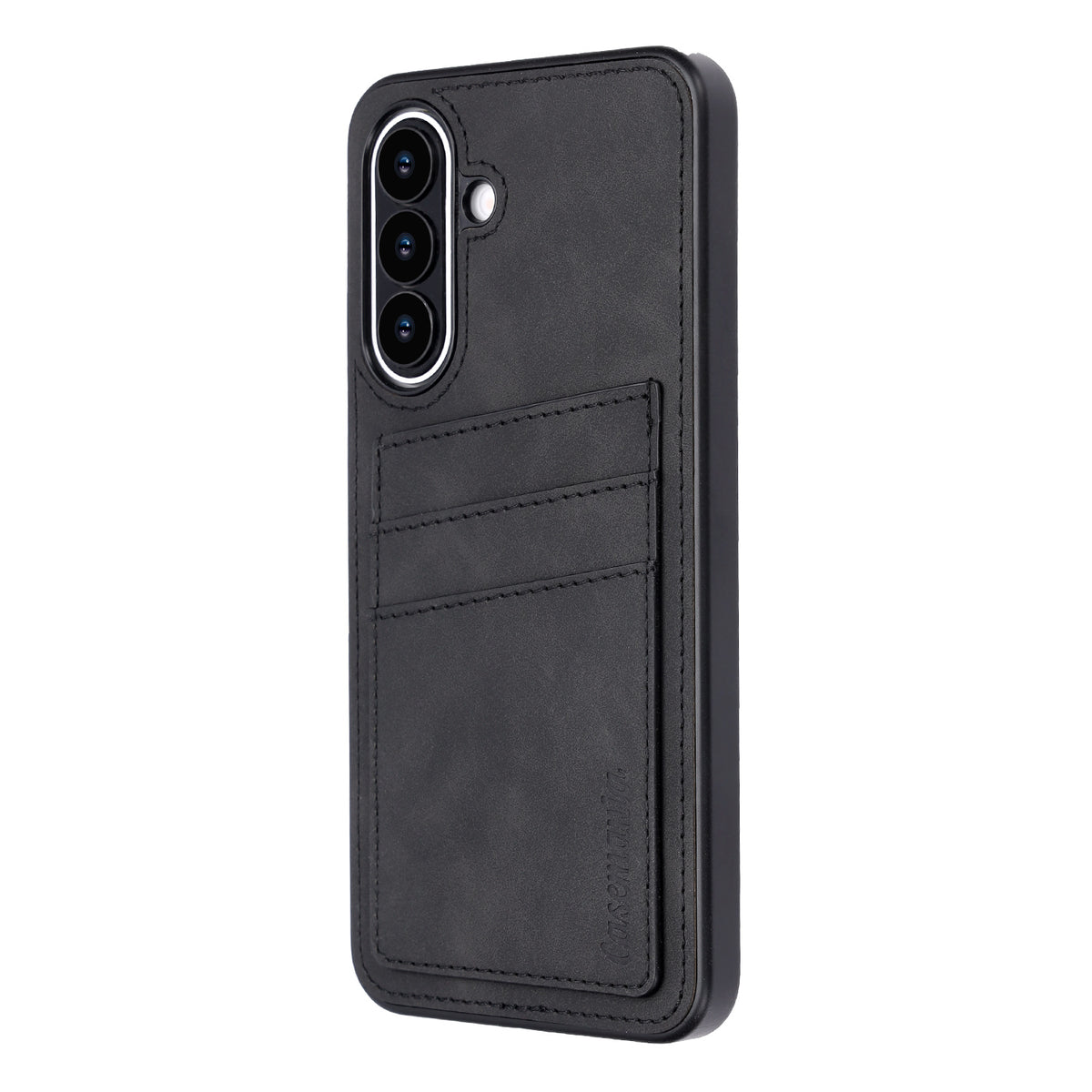 Samsung Galaxy S26 FE Hoesje - Charcoal Gray - Kunstleren Back Cover met Pasjeshouder