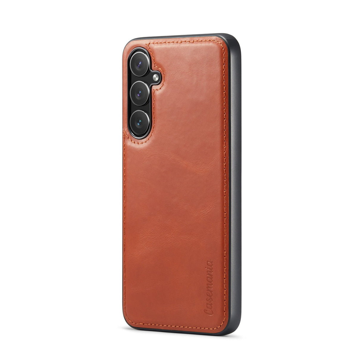 Samsung Galaxy A55 Hoesje - Sienna Brown - Echt Leren 2 in 1 Bookcase