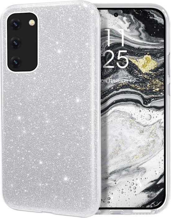 Samsung Galaxy A52 Hülle - Silber - Glitter Backcover