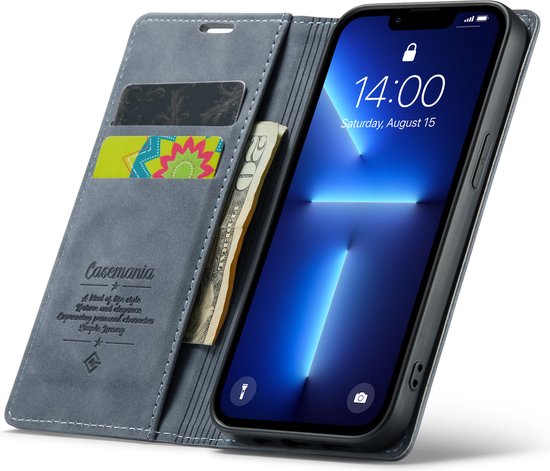 Apple iPhone 13 Pro Hoesje - Shadow Gray - Dunne Bookcase