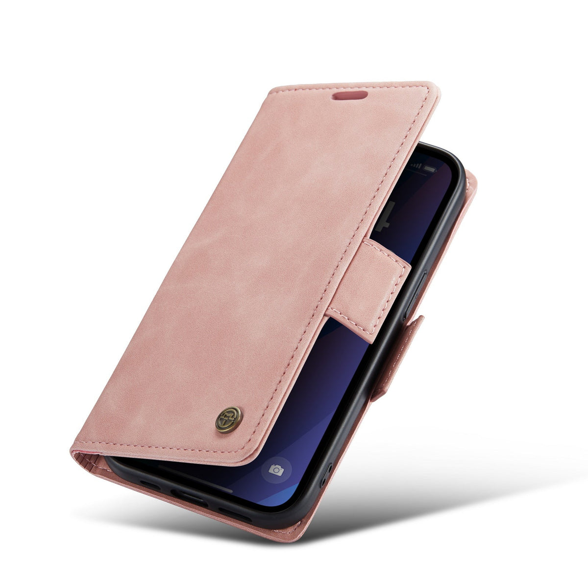 Apple iPhone 15 Hülle - Pale Pink - Portemonnaie-MagSafe-Klapphülle mit Kartenfach