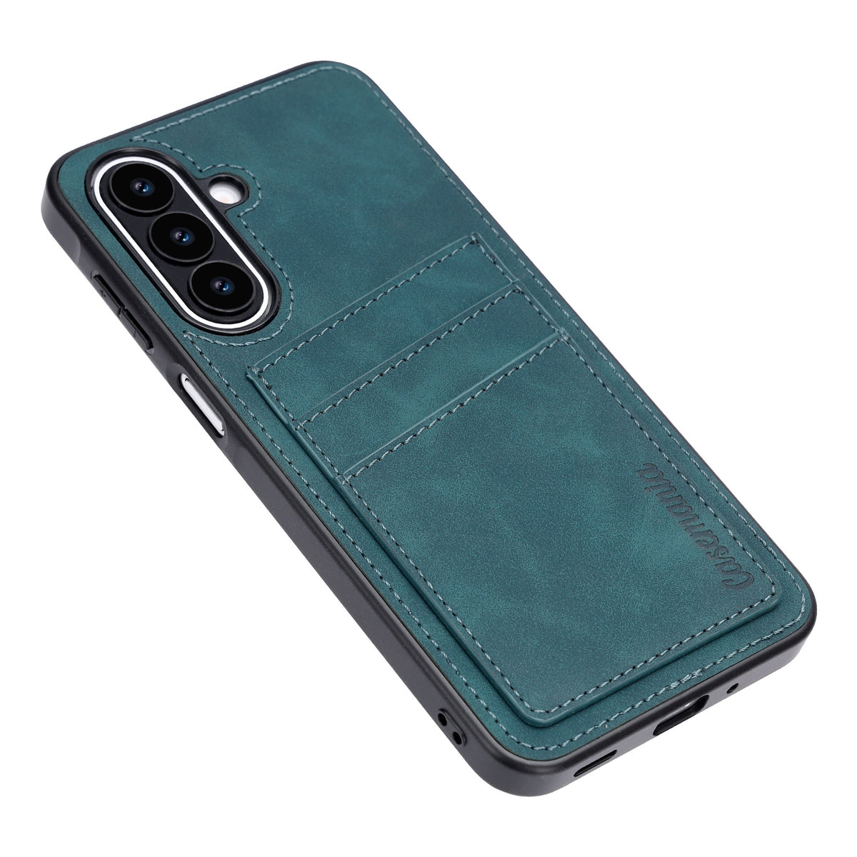 Samsung Galaxy S26 FE Hoesje - Emerald Green - Kunstleren Back Cover met Pasjeshouder