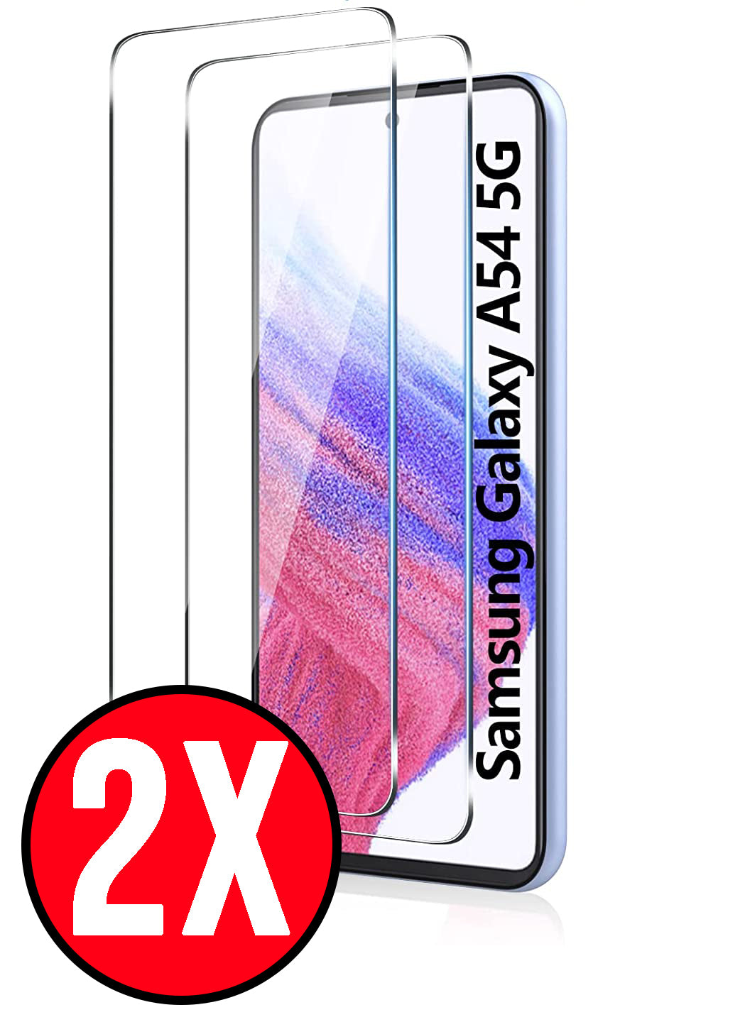 Samsung Galaxy A54 Screenprotector - Tempered Glass - 2 Stuks