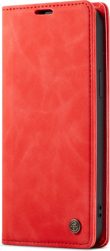 Apple iPhone 14 Hülle - Crimson Red - Schlanke Klapphülle mit Kartenfach