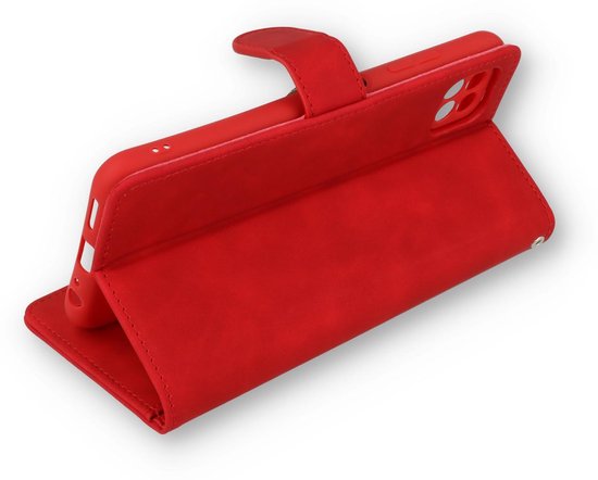 Samsung Galaxy S21 FE Hülle - Karmesinrot - Luxus-Bookcase