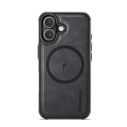 Apple iPhone 17 Case - Charcoal Gray - Luxury 2-in-1 MagSafe Wallet Case