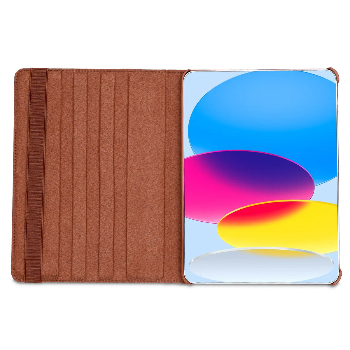iPad A16 Tablethoes - Sienna Brown - Draaibare Bookcase