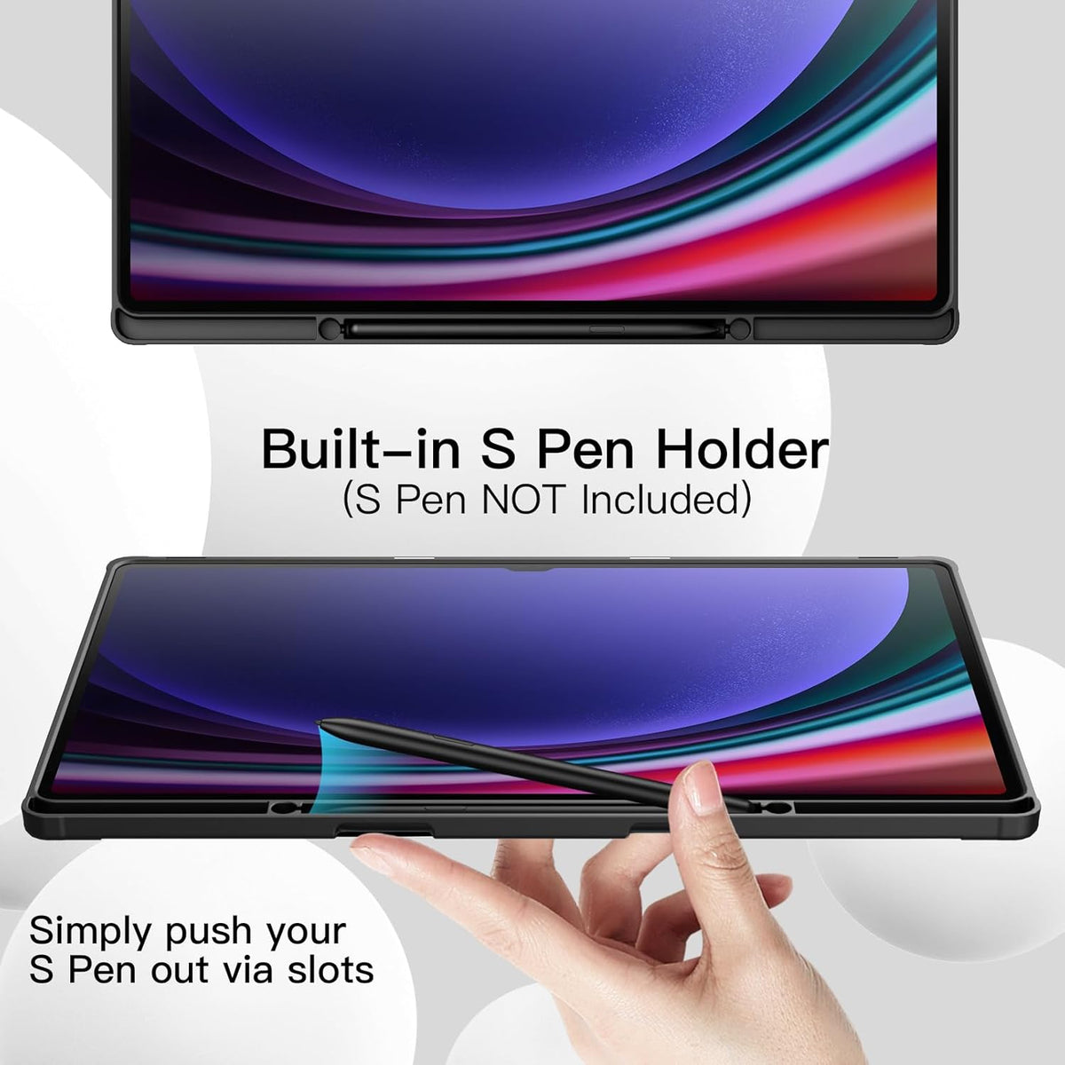 Samsung Galaxy Tab S10 Ultra Tablethoes - Zwart - Smart Cover