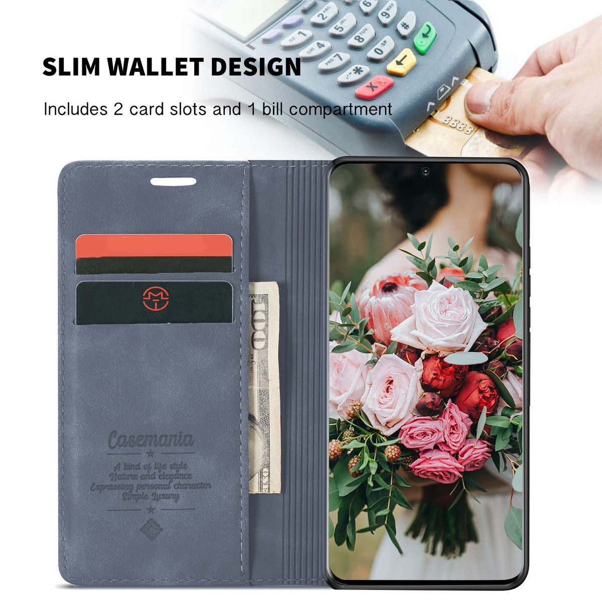 Samsung Galaxy A53 5G Hoesje - Shadow Gray - Dunne Bookcase
