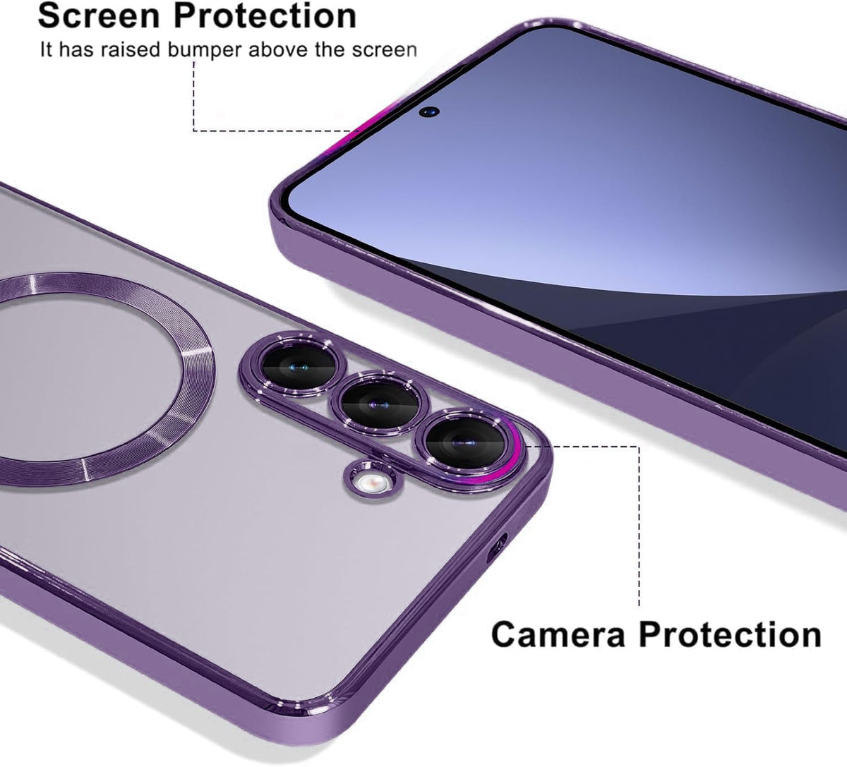Samsung Galaxy S25 Hoesje - Paars - Siliconen MagSafe Back Cover