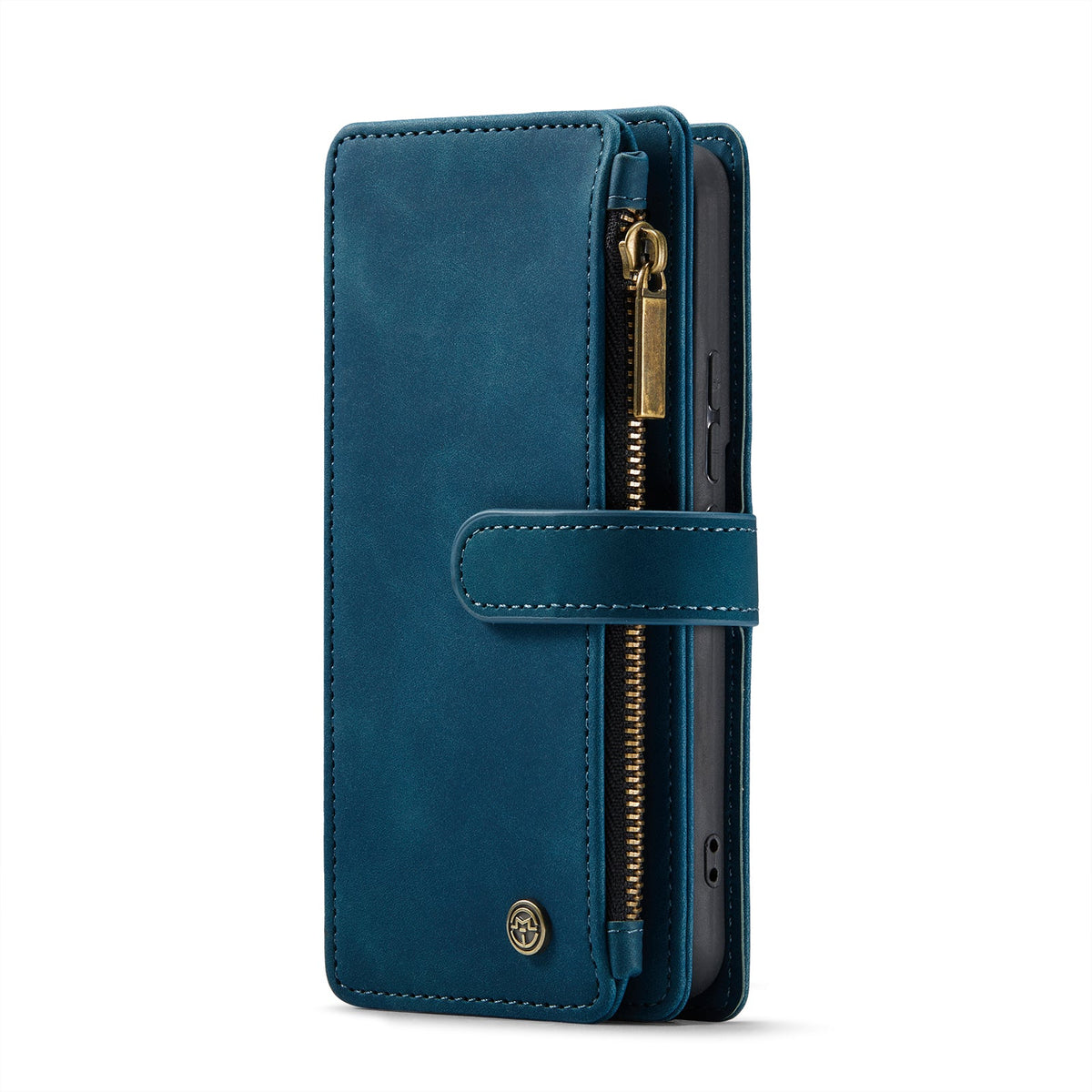 Samsung Galaxy A54 Case - Navy Blue - Luxury Wallet Case with Zipper