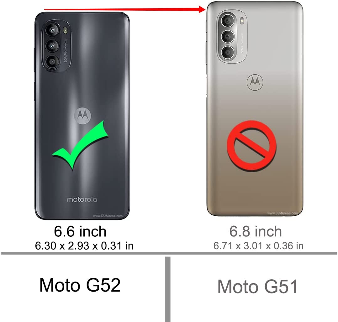 Motorola Moto G52 Case - Clear - Shockproof Back Cover