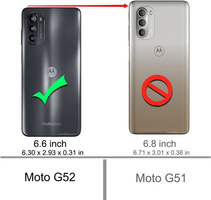 Motorola Moto G52 Case - Clear - Shockproof Back Cover