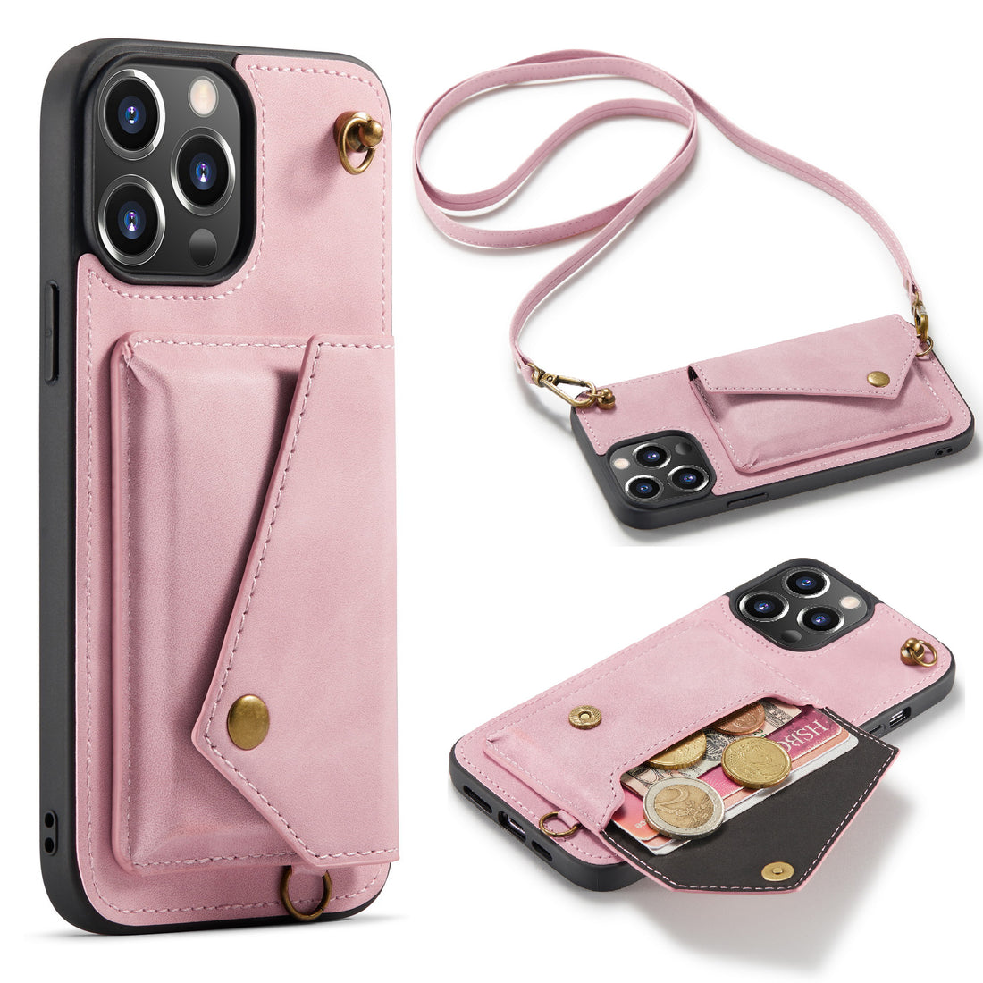 Vesta | Crossbody Wallet Case | Pale Pink
