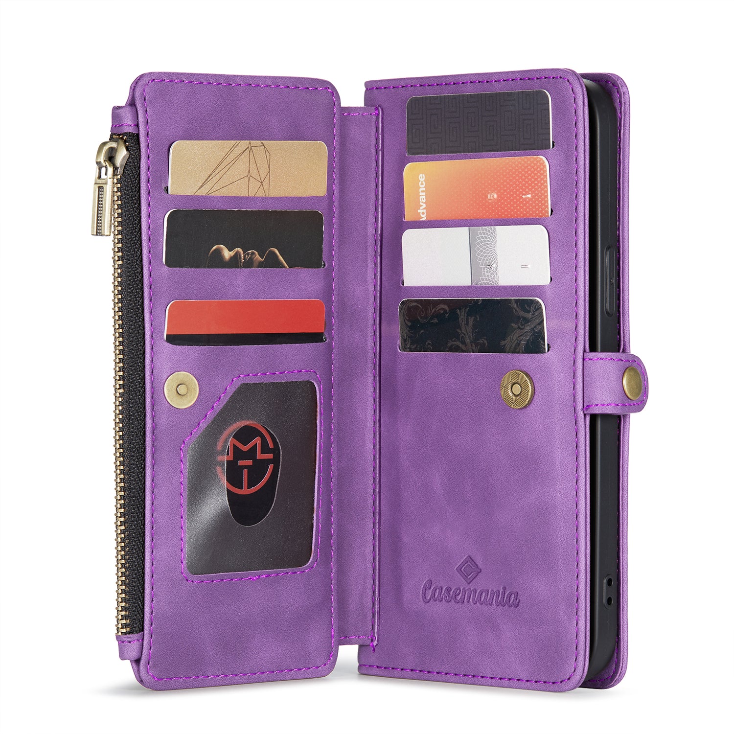 DECA | Portemonnee Book Case met Extra Vakken | Bright Lila