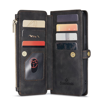 DECA | Portemonnee Book Case met Extra Vakken | Charcoal Gray