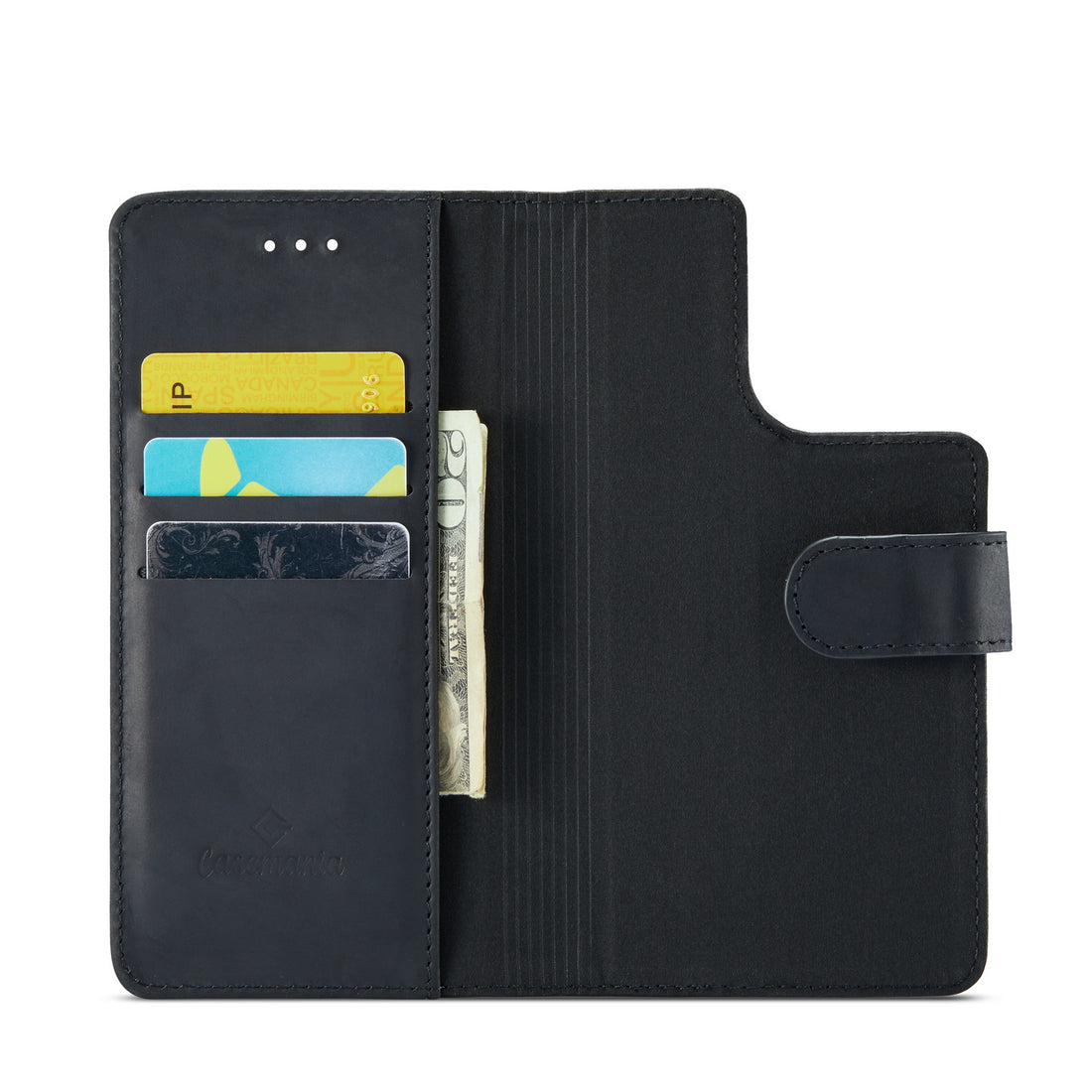 Snap Leather+ | MagSafe-Compatibel Leren 2-in-1 Bookcase | Charcoal Gray