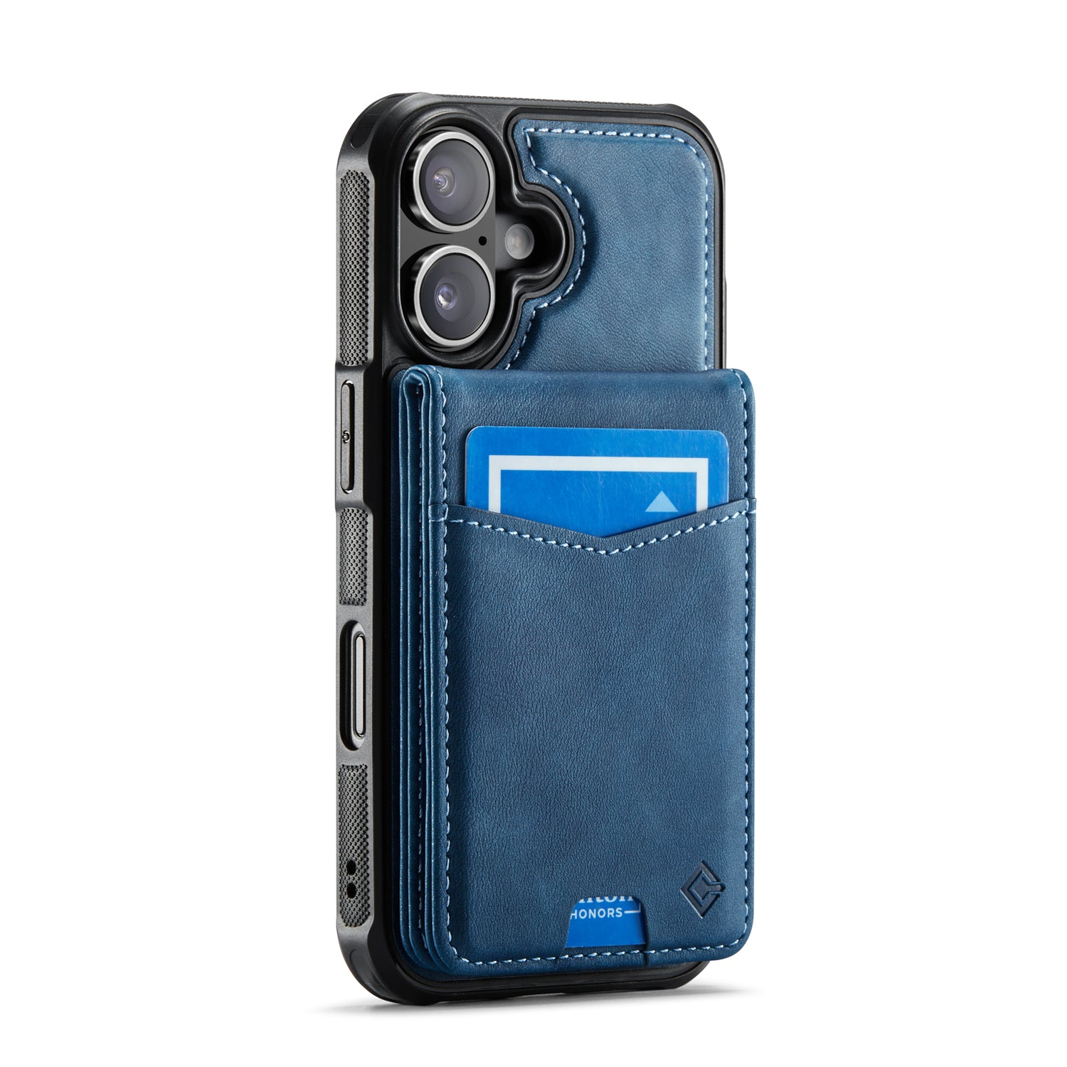 Hochwertige 2-in-1-Rückseite | Abnehmbarer Ständer mit Brieftaschenfunktion | für Apple iPhone