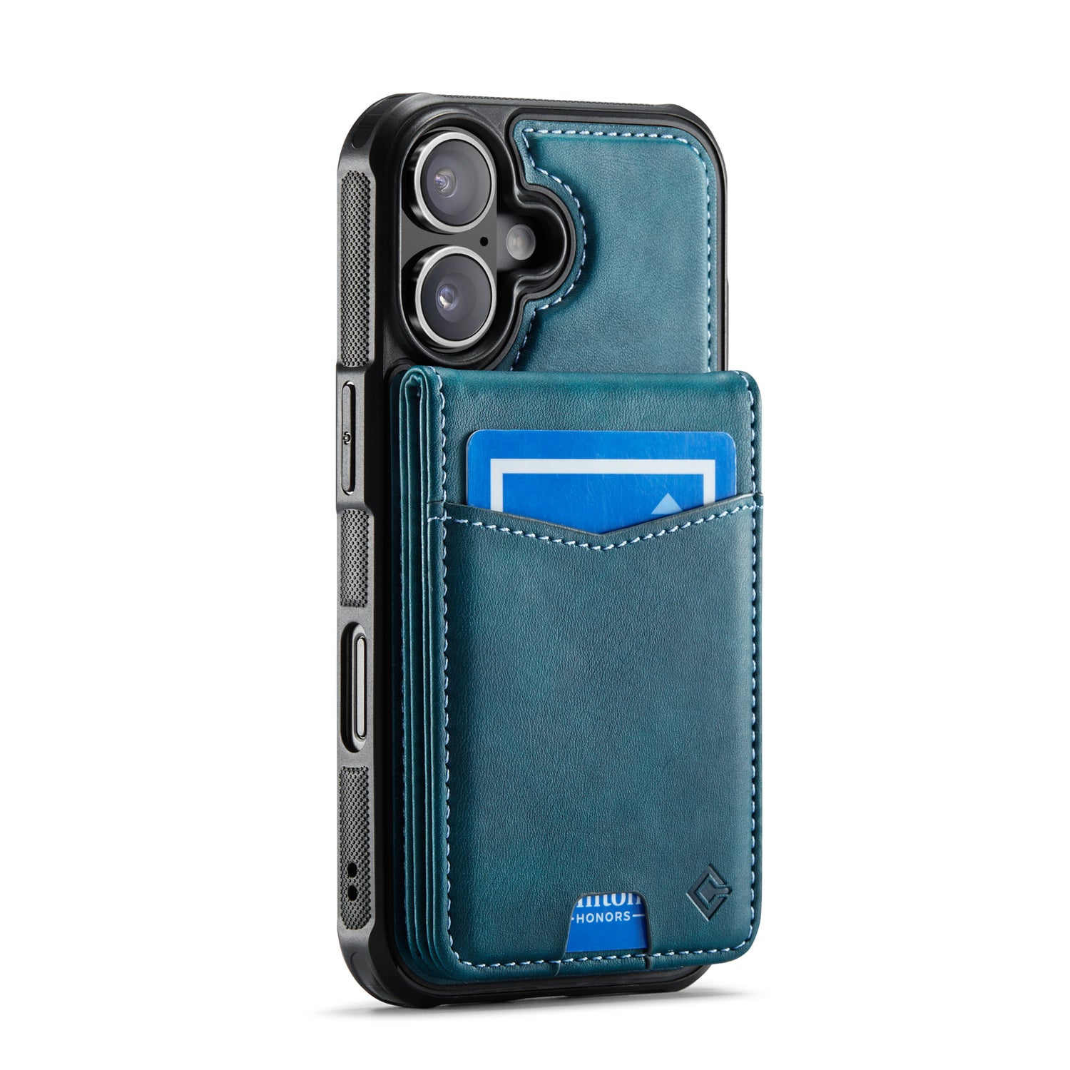 Hochwertige 2-in-1-Rückseite | Abnehmbarer Ständer mit Brieftaschenfunktion | für Apple iPhone