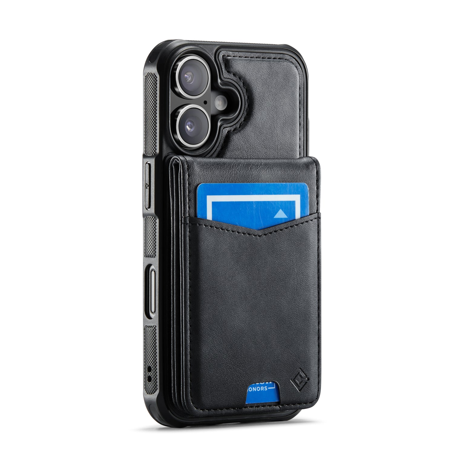 Hochwertige 2-in-1-Rückseite | Abnehmbarer Ständer mit Brieftaschenfunktion | für Apple iPhone