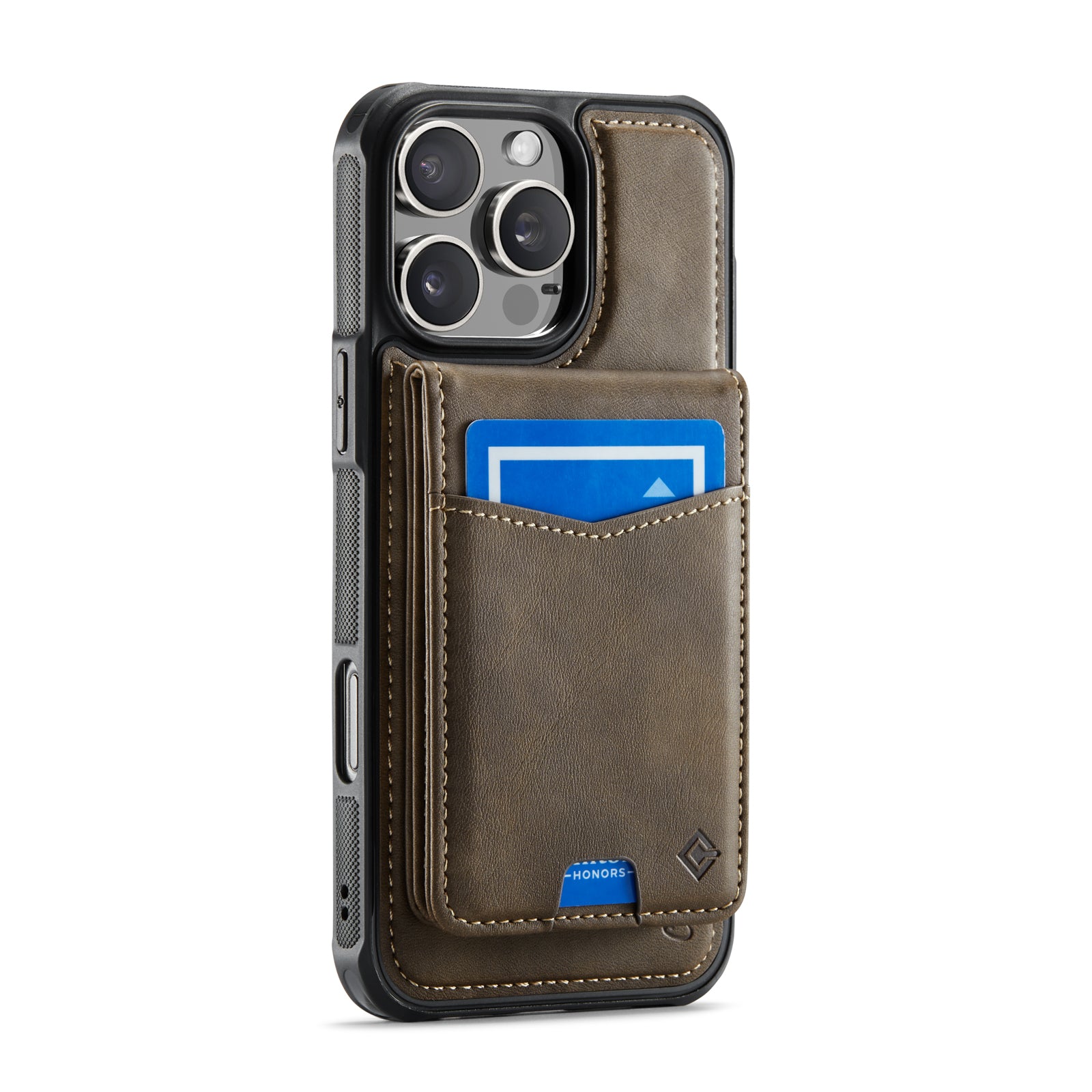 Hochwertige 2-in-1-Rückseite | Abnehmbarer Ständer mit Brieftaschenfunktion | für Apple iPhone