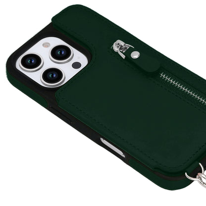 Luna | Crossbody Back Cover met Rits | Emerald Green