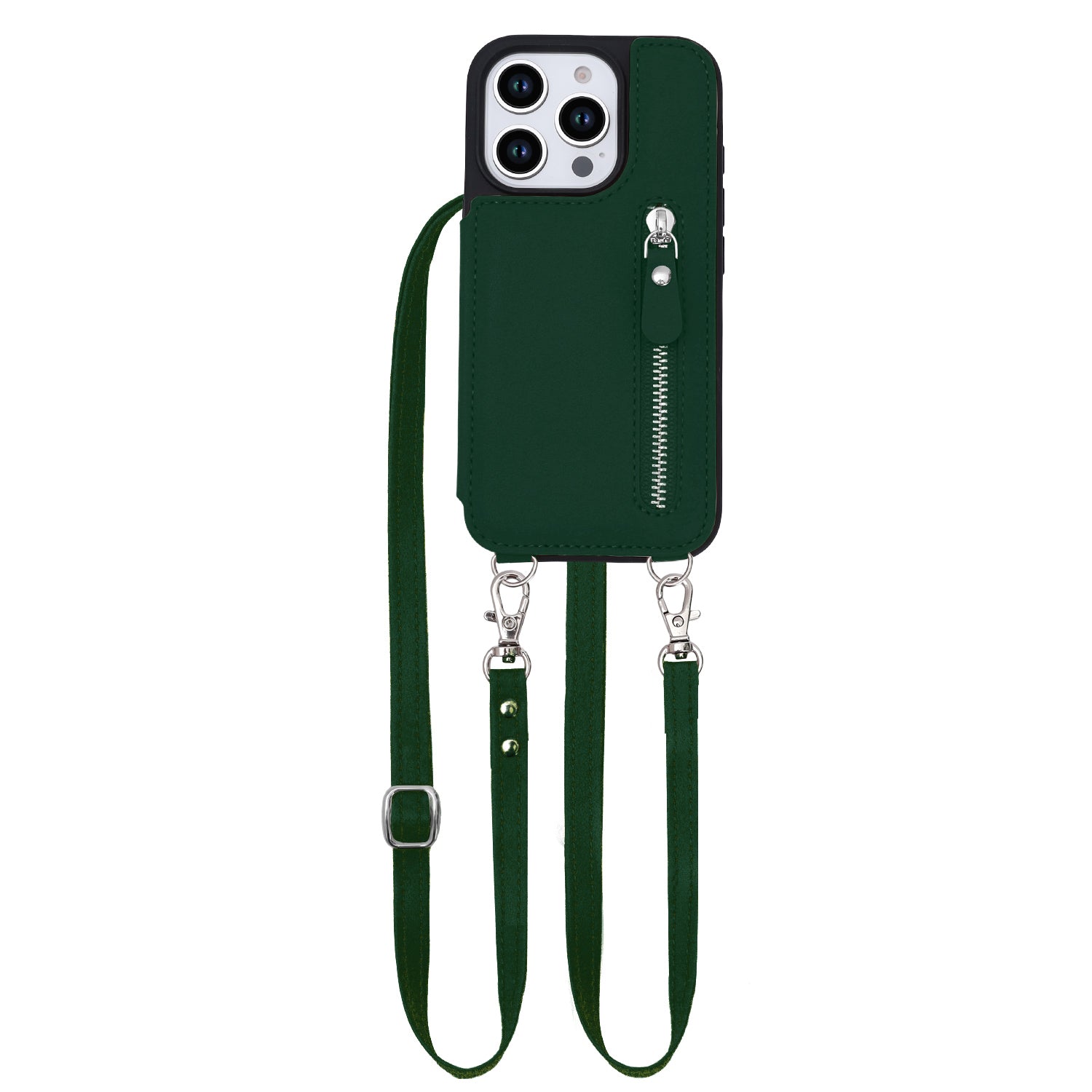 Luna | Crossbody Back Cover met Rits | Emerald Green