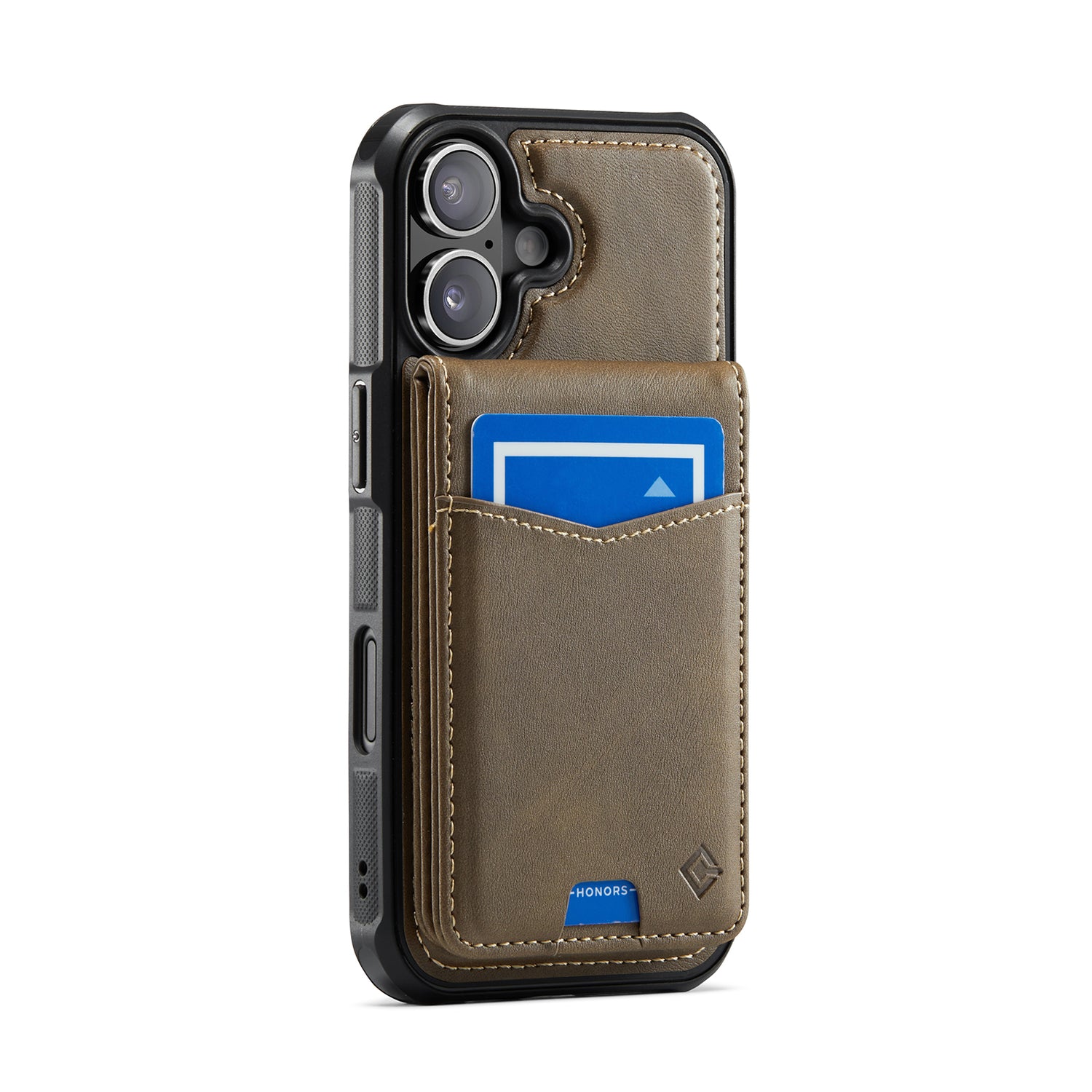 Hochwertige 2-in-1-Rückseite | Abnehmbarer Ständer mit Brieftaschenfunktion | für Apple iPhone