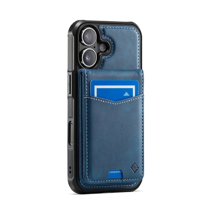 Hochwertige 2-in-1-Rückseite | Abnehmbarer Ständer mit Brieftaschenfunktion | für Apple iPhone