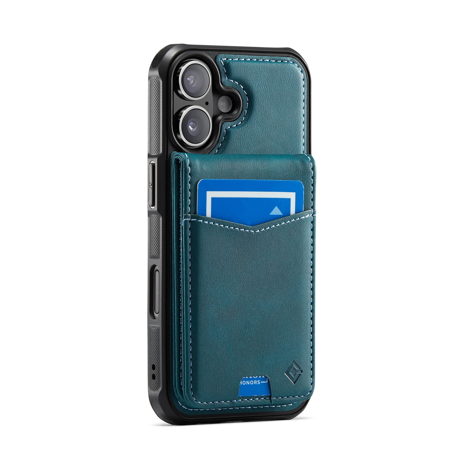 Hochwertige 2-in-1-Rückseite | Abnehmbarer Ständer mit Brieftaschenfunktion | für Apple iPhone