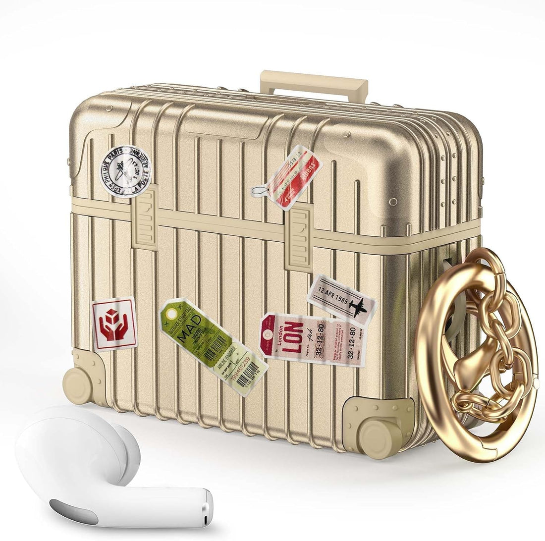 Koffer | Airpods Hoesje | Goud